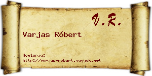 Varjas Róbert névjegykártya